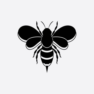 Arı logosu çizim simgesi logo şablonu