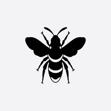 Arı logosu çizim simgesi logo şablonu