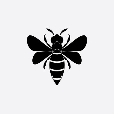 Arı logosu çizim simgesi logo şablonu