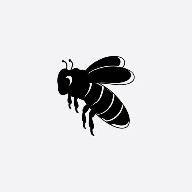 Arı logosu çizim simgesi logo şablonu