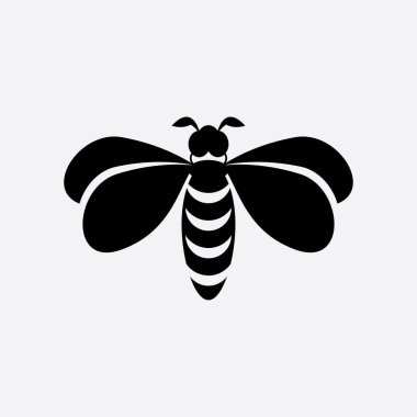 Arı logosu çizim simgesi logo şablonu