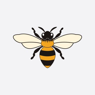Arı logosu çizim simgesi logo şablonu