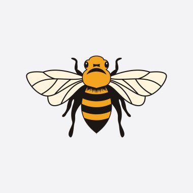 Arı logosu çizim simgesi logo şablonu