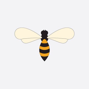 Arı logosu çizim simgesi logo şablonu