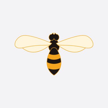 Arı logosu çizim simgesi logo şablonu