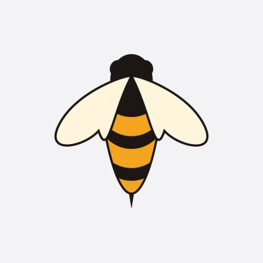 Arı logosu çizim simgesi logo şablonu