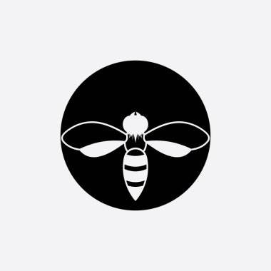 Arı logosu çizim simgesi logo şablonu