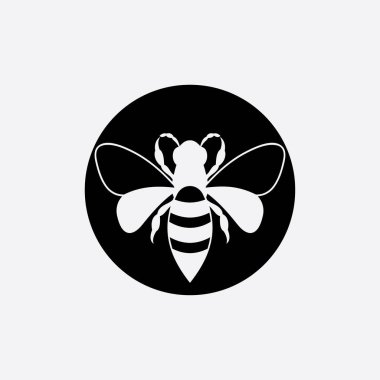 Arı logosu çizim simgesi logo şablonu