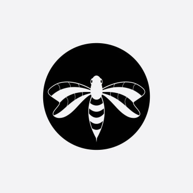 Arı logosu çizim simgesi logo şablonu