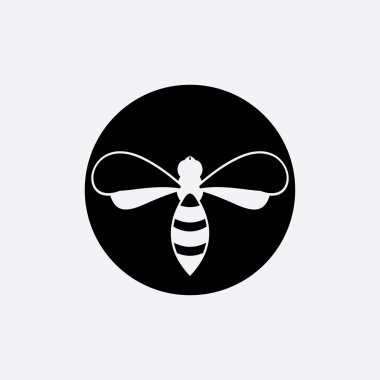 Arı logosu çizim simgesi logo şablonu