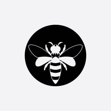 Arı logosu çizim simgesi logo şablonu