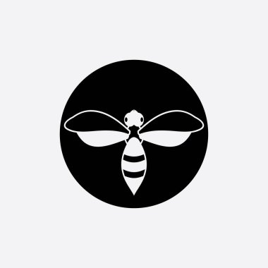 Arı logosu çizim simgesi logo şablonu