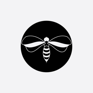 Arı logosu çizim simgesi logo şablonu