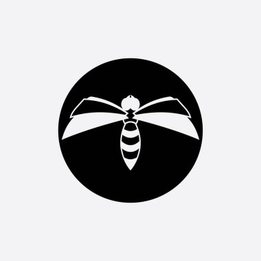 Arı logosu çizim simgesi logo şablonu