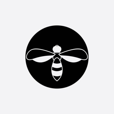 Arı logosu çizim simgesi logo şablonu