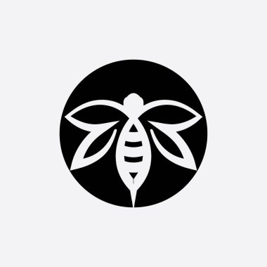 Arı logosu çizim simgesi logo şablonu