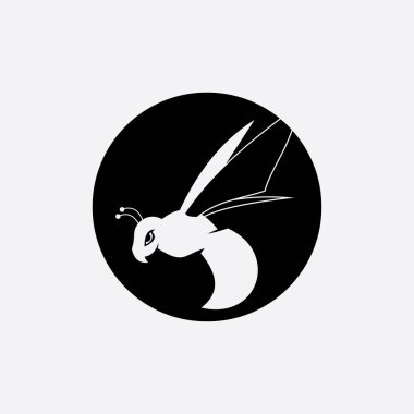 Arı logosu çizim simgesi logo şablonu