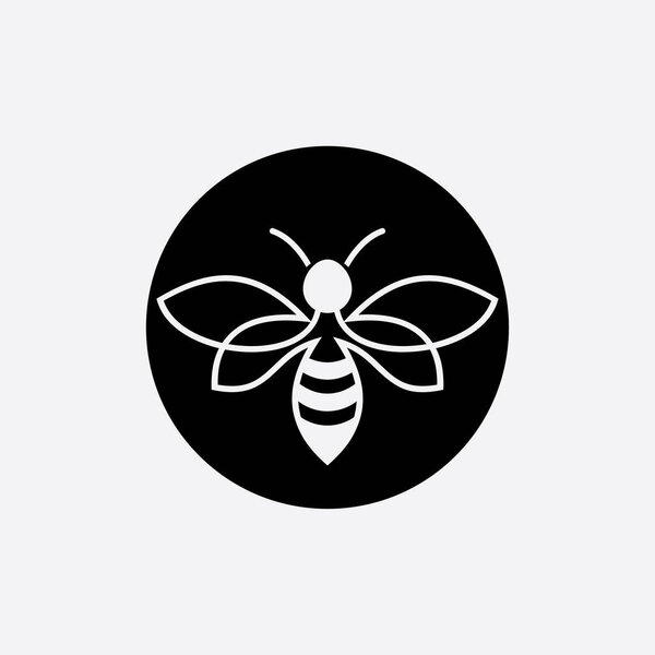 шаблон логотипа пчелы векторная иллюстрация дизайн иконки логотипа