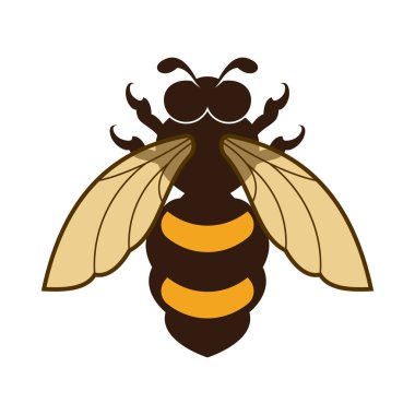 Arı logosu çizim simgesi logo şablonu