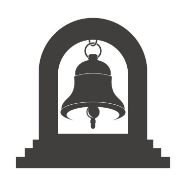 Zil ve kapı logo illüstrasyon vektör tasarım şablonu.