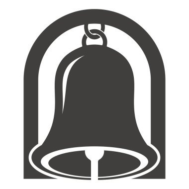 Zil ve kapı logo illüstrasyon vektör tasarım şablonu.