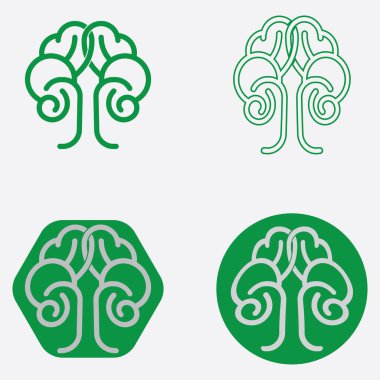 Sağlık Beyni vektör illüstrasyon şablon tasarımı