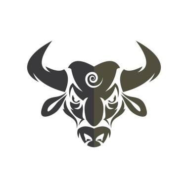 soyut boğa logo vektör çizimleri ikon logo şablonu tasarımı