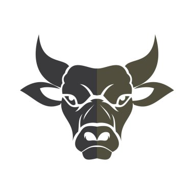 soyut boğa logo vektör çizimleri ikon logo şablonu tasarımı