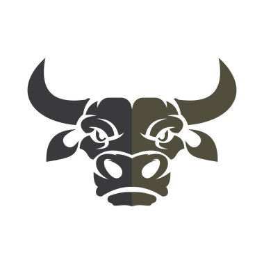 soyut boğa logo vektör çizimleri ikon logo şablonu tasarımı