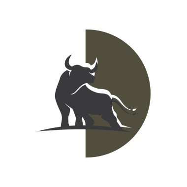 soyut boğa logo vektör çizimleri ikon logo şablonu tasarımı