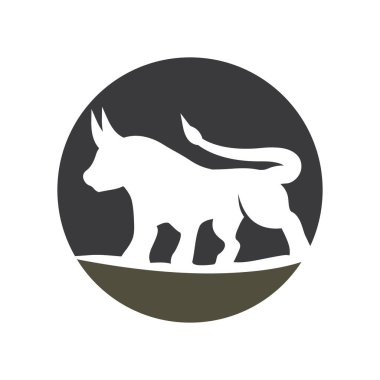 soyut boğa logo vektör çizimleri ikon logo şablonu tasarımı