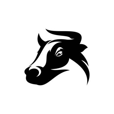 soyut boğa logo vektör çizimleri ikon logo şablonu tasarımı