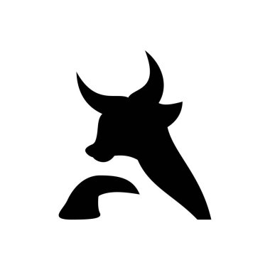 soyut boğa logo vektör çizimleri ikon logo şablonu tasarımı