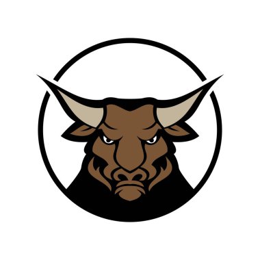 soyut boğa logo vektör çizimleri ikon logo şablonu tasarımı