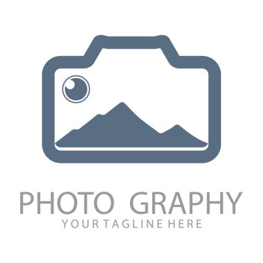 Kamera vektör logo illüstrasyon tasarımı.