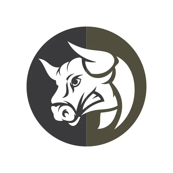 Abstract Bull Logo Vector Illustrations Design Icon Logo Template — Stock Vector