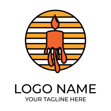 mum ışığı logo tasarım şablonu resimsiz vektör simgesi