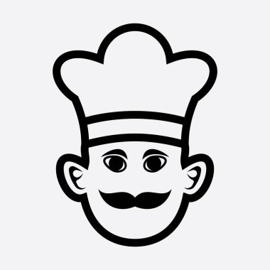 şapka şefi logo şablon vektör çizimi