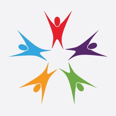 Topluluk, ağ ve sosyal simge tasarım şablonu