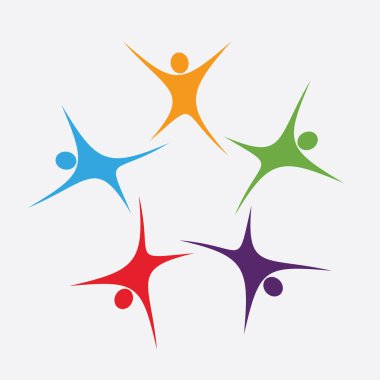 Topluluk, ağ ve sosyal simge tasarım şablonu