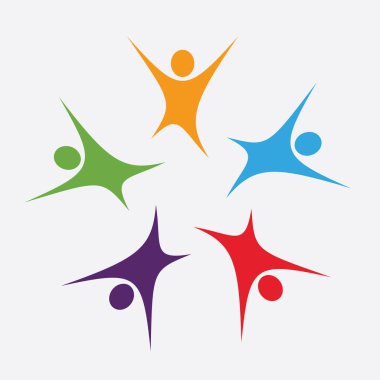 Topluluk, ağ ve sosyal simge tasarım şablonu