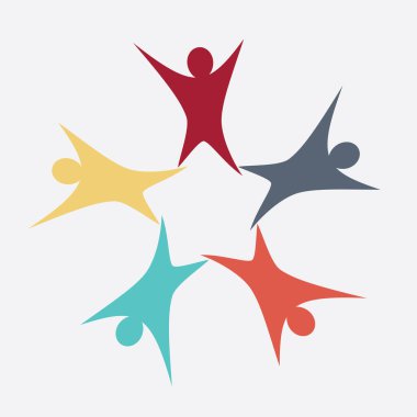 Topluluk, ağ ve sosyal simge tasarım şablonu