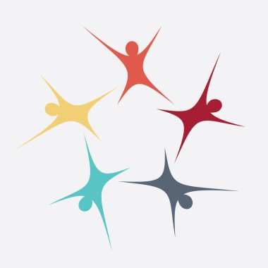 Topluluk, ağ ve sosyal simge tasarım şablonu