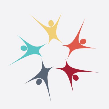 Topluluk, ağ ve sosyal simge tasarım şablonu