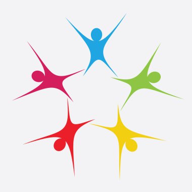 Topluluk, ağ ve sosyal simge tasarım şablonu