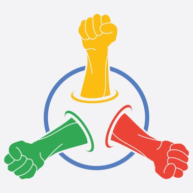 el çizimi topluluk logosu illüstrasyonu