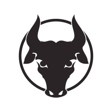 İnek logosu vektör resmetme tasarımı