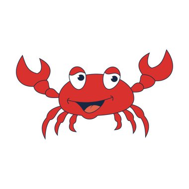 Yengeç vektör çizim simgesi logo şablonu