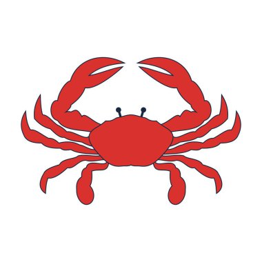 Yengeç vektör çizim simgesi logo şablonu