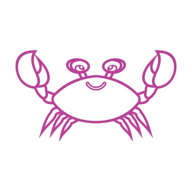 Yengeç vektör çizim simgesi logo şablonu